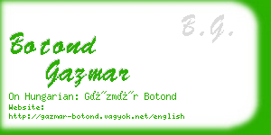 botond gazmar business card